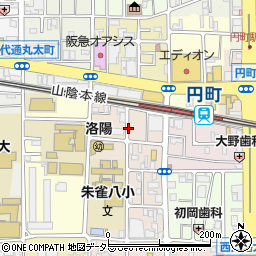 京都府京都市中京区西ノ京中御門西町周辺の地図