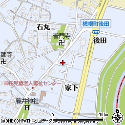 愛知県大府市横根町後田141周辺の地図