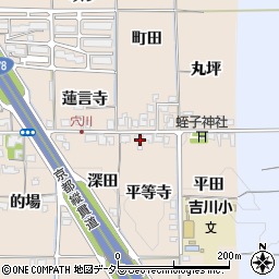 京都府亀岡市吉川町穴川平等寺周辺の地図