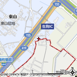 愛知県豊田市生駒町東山358周辺の地図
