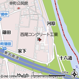 愛知県豊田市幸町家下周辺の地図
