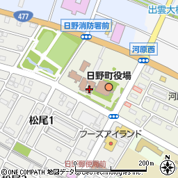 日野町役場　税務課住民税担当・収納担当周辺の地図