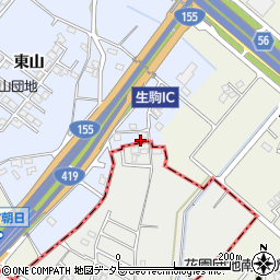 愛知県豊田市生駒町東山360周辺の地図