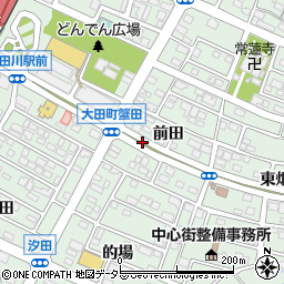 愛知県東海市大田町周辺の地図