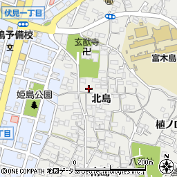 愛知県東海市富木島町北島43-7周辺の地図