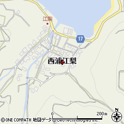 静岡県沼津市西浦江梨周辺の地図