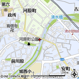 京都府亀岡市河原町4周辺の地図