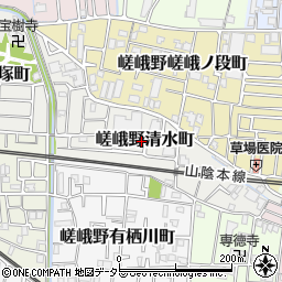 京都府京都市右京区嵯峨野清水町21-5周辺の地図