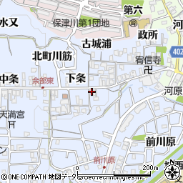 京都府亀岡市余部町下条51周辺の地図