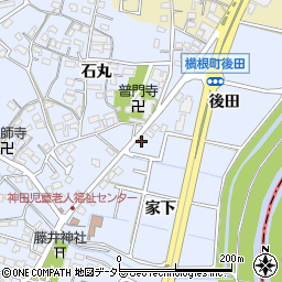 愛知県大府市横根町後田8周辺の地図