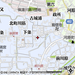 京都府亀岡市余部町下条55周辺の地図
