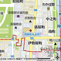 キョウテク河原町丸太町パーキング周辺の地図