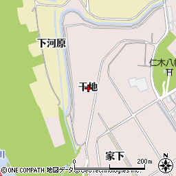 愛知県岡崎市仁木町干地周辺の地図