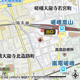 京都地方法務局嵯峨出張所証明書発行窓口周辺の地図
