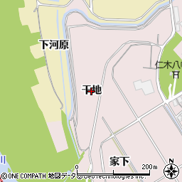 愛知県岡崎市仁木町（干地）周辺の地図