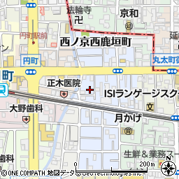 京都府京都市中京区西ノ京上平町周辺の地図