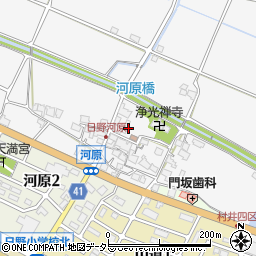 滋賀県蒲生郡日野町河原周辺の地図