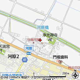 滋賀県日野町（蒲生郡）河原周辺の地図