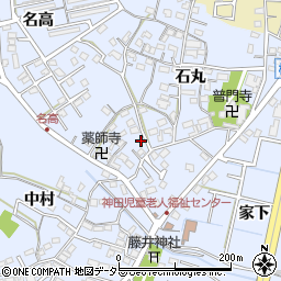 愛知県大府市横根町石丸27-1周辺の地図