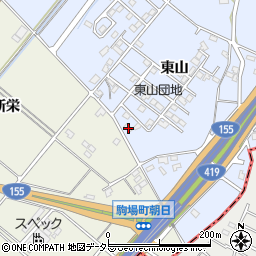愛知県豊田市生駒町東山92-1周辺の地図