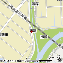 愛知県刈谷市泉田町東割周辺の地図