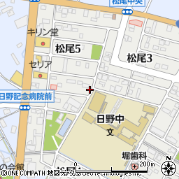 滋賀県蒲生郡日野町松尾5丁目63周辺の地図