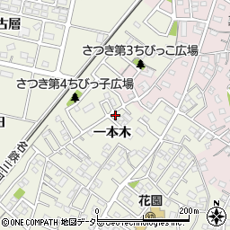 愛知県豊田市花園町一本木周辺の地図