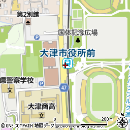 大津市役所前駅周辺の地図