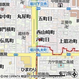 京都府京都市上京区六町目周辺の地図