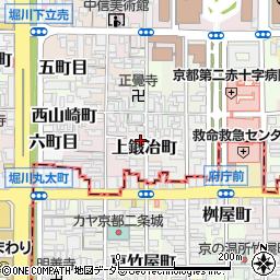 京都府京都市上京区上鍛冶町周辺の地図