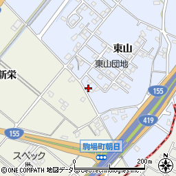 愛知県豊田市生駒町東山432周辺の地図