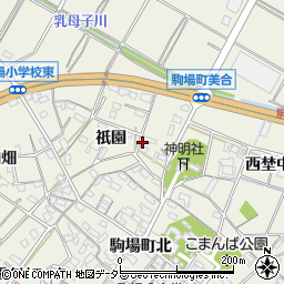 愛知県豊田市駒場町祇園84周辺の地図