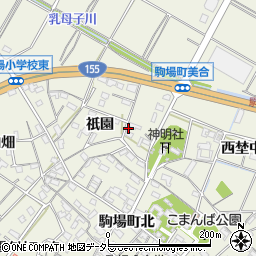 愛知県豊田市駒場町祇園84周辺の地図