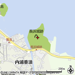 国史跡長浜城跡周辺の地図