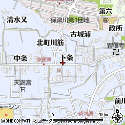 京都府亀岡市余部町下条27周辺の地図