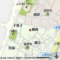 愛知県豊田市上郷町（郷西）周辺の地図