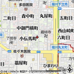 京都府京都市上京区木屋之町周辺の地図