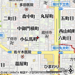 京都府京都市上京区木屋之町周辺の地図