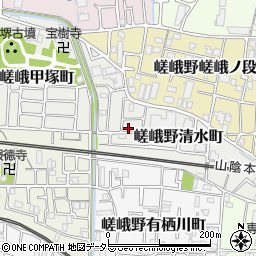 京都府京都市右京区嵯峨野清水町8-48周辺の地図