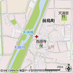 兵庫県西脇市前島町周辺の地図