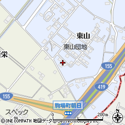 愛知県豊田市生駒町東山94周辺の地図