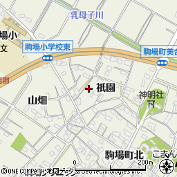 愛知県豊田市駒場町祇園22周辺の地図