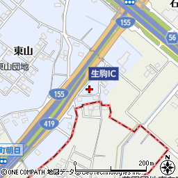 愛知県豊田市生駒町東山365周辺の地図
