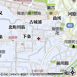 京都府亀岡市余部町下条58周辺の地図