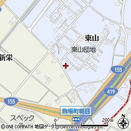 愛知県豊田市生駒町東山92周辺の地図
