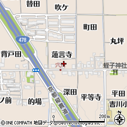 京都府亀岡市吉川町穴川蓮言寺周辺の地図