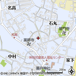 愛知県大府市横根町石丸38-2周辺の地図