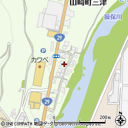 兵庫県宍粟市山崎町三津264周辺の地図