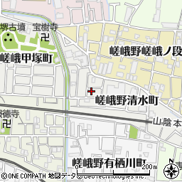 京都府京都市右京区嵯峨野清水町8周辺の地図