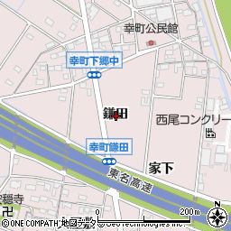 愛知県豊田市幸町鎌田周辺の地図